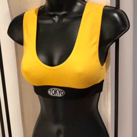 Forever 21 Tops - Forever 21 yellow boxing toyko trendy sports bra